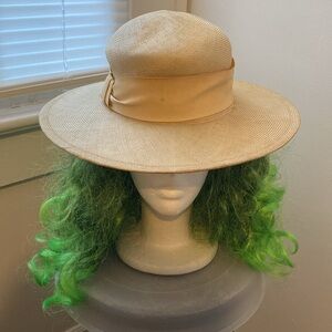 Tan color Vintage Don Anderson brand summer Round style hat